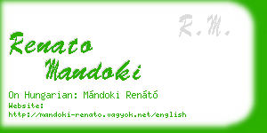 renato mandoki business card